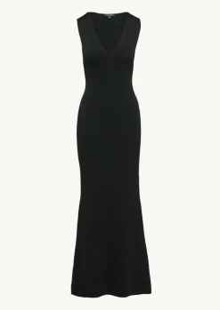 Figurbetontes Maxikleid aus Feinstrick