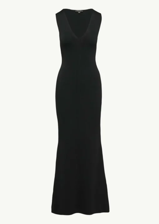 Figurbetontes Maxikleid aus Feinstrick