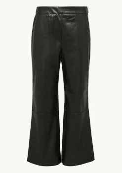 Flared-Leg-Hose in Leder-Optik