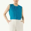 Fließende Chiffonbluse mit Knopfleiste