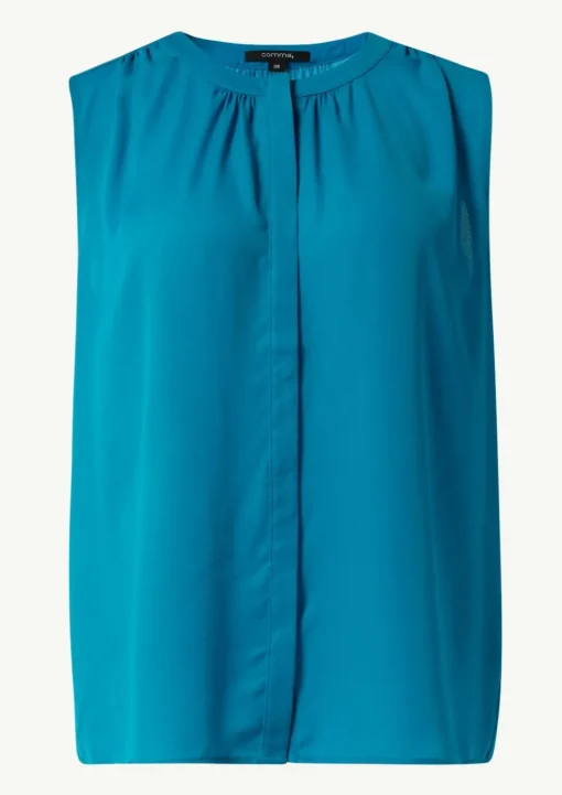 Fließende Chiffonbluse mit Knopfleiste