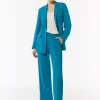 Fließende Wide-Leg-Hose mit Bügelfalten