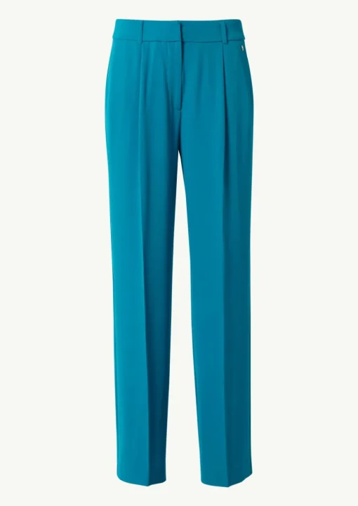 Fließende Wide-Leg-Hose mit Bügelfalten