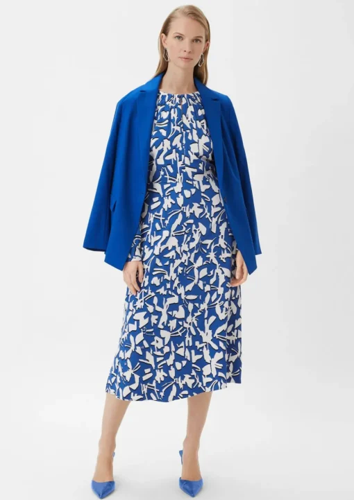 Fließendes Maxikleid mit All-over-Print