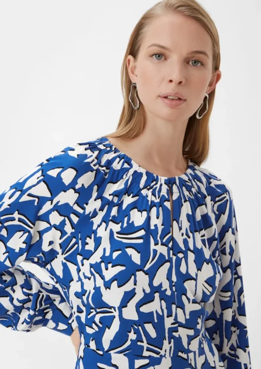 Fließendes Maxikleid mit All-over-Print
