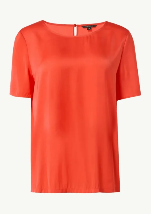 Fließendes Shirt aus Satin im Relaxed Fit