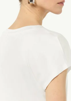 Fließendes Viskose-T-Shirt in Seidenoptik
