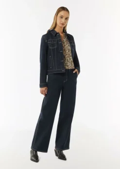 Floral gemusterte Bluse aus Crêpe mit Rippdetail
