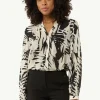 Gemusterte Bluse im Relaxed Fit