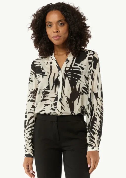 Gemusterte Bluse im Relaxed Fit