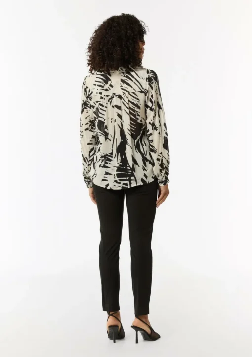 Gemusterte Bluse im Relaxed Fit