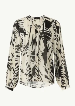 Gemusterte Bluse im Relaxed Fit