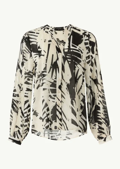 Gemusterte Bluse im Relaxed Fit