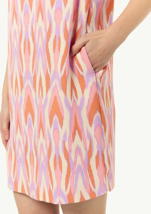 Gemustertes Crêpekleid ohne Ärmel