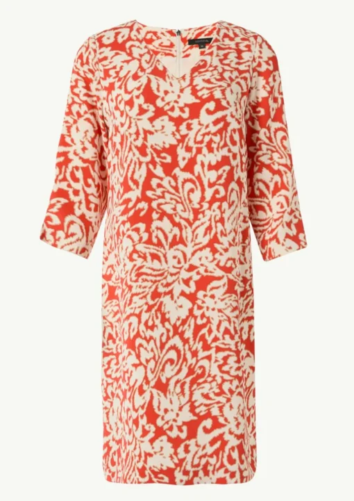 Gemustertes Kleid aus Crêpe