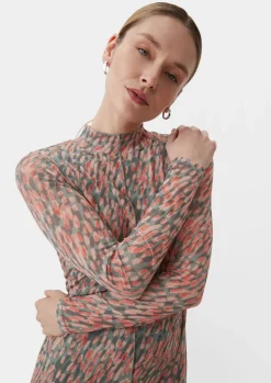 Gemustertes Kleid aus Mesh