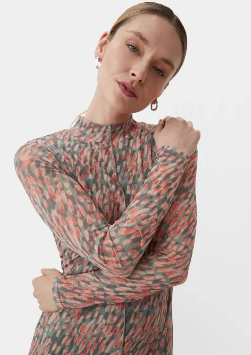 Gemustertes Kleid aus Mesh