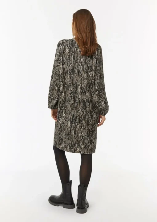 Gemustertes Kleid mit Tunika-Ausschnitt