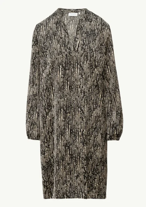 Gemustertes Kleid mit Tunika-Ausschnitt