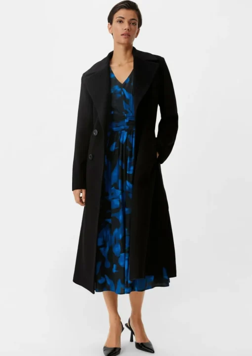 Gemustertes Midikleid aus Crêpe