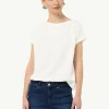 Gerafftes T-Shirt aus Scuba
