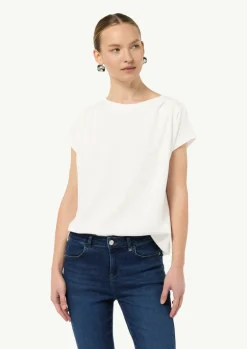 Gerafftes T-Shirt aus Scuba