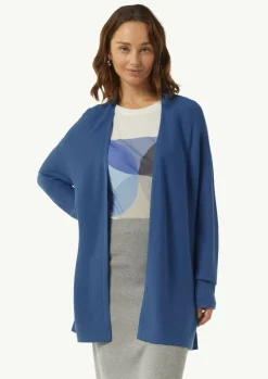 Gerippte Strickjacke im Relaxed Fit