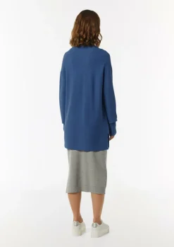 Gerippte Strickjacke im Relaxed Fit