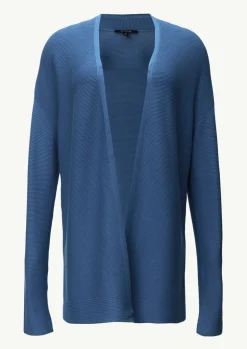 Gerippte Strickjacke im Relaxed Fit