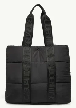 Gesteppter Shopper mit Logo-Details