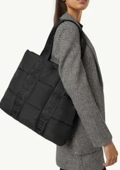 Gesteppter Shopper mit Logo-Details