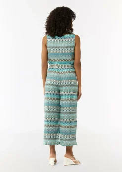 Gestrickte Culotte mit Wide Leg und Elastikbund