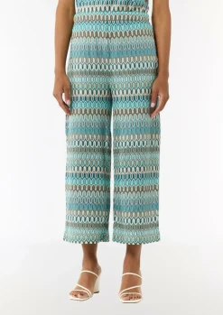 Gestrickte Culotte mit Wide Leg und Elastikbund