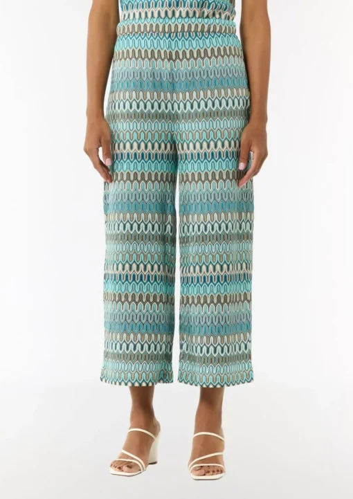 Gestrickte Culotte mit Wide Leg und Elastikbund