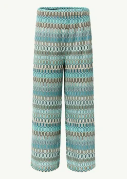 Gestrickte Culotte mit Wide Leg und Elastikbund