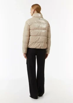 Glänzende Jacke mit Steppung
