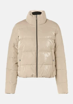 Glänzende Jacke mit Steppung