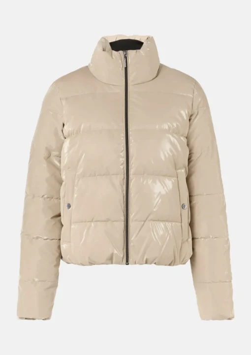 Glänzende Jacke mit Steppung
