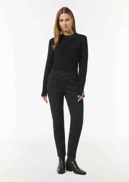 Jeans-Hose mit All-over-Print