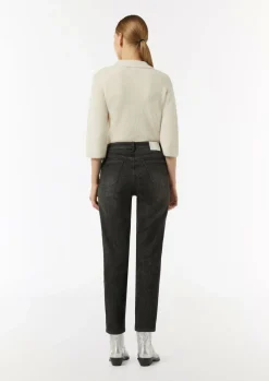 Jeans-Hose mit Lurex-Garn-Effekt
