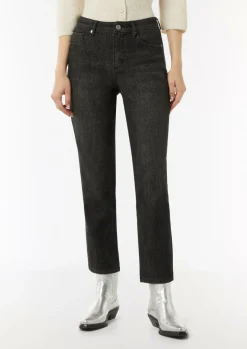 Jeans-Hose mit Lurex-Garn-Effekt