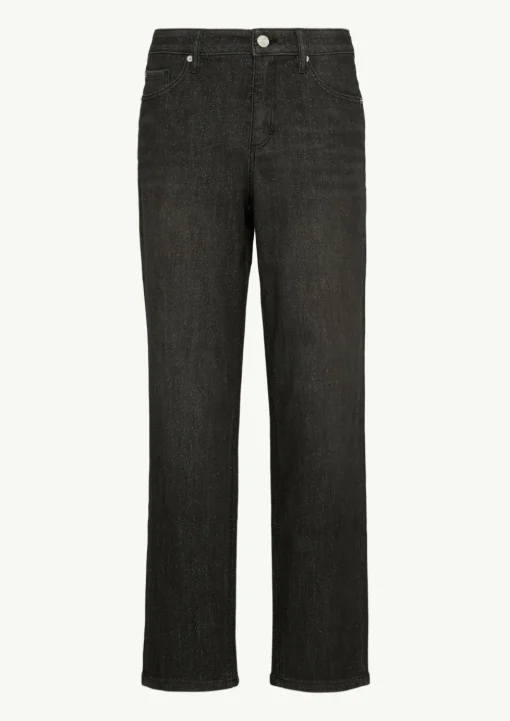 Jeans-Hose mit Lurex-Garn-Effekt