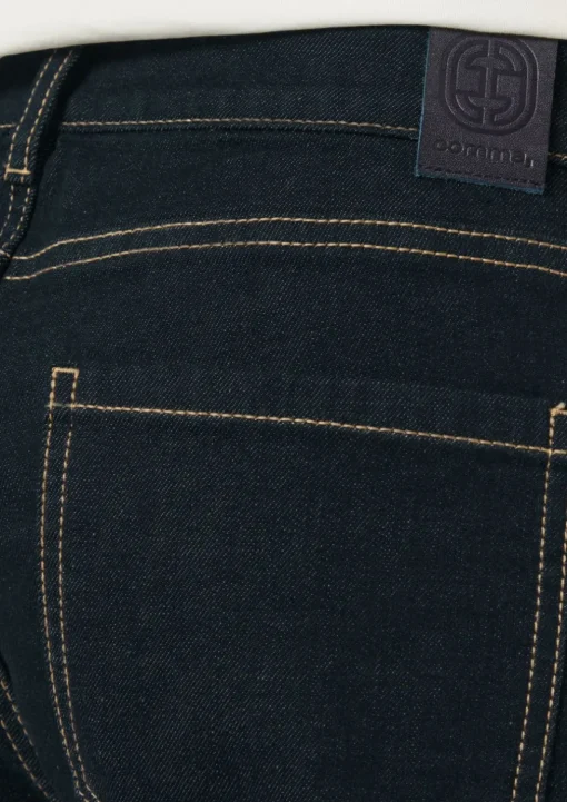 Jeans-Hose mit Wide Leg und Ziernähten