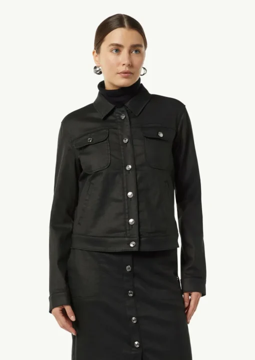 Jeansjacke mit Coating