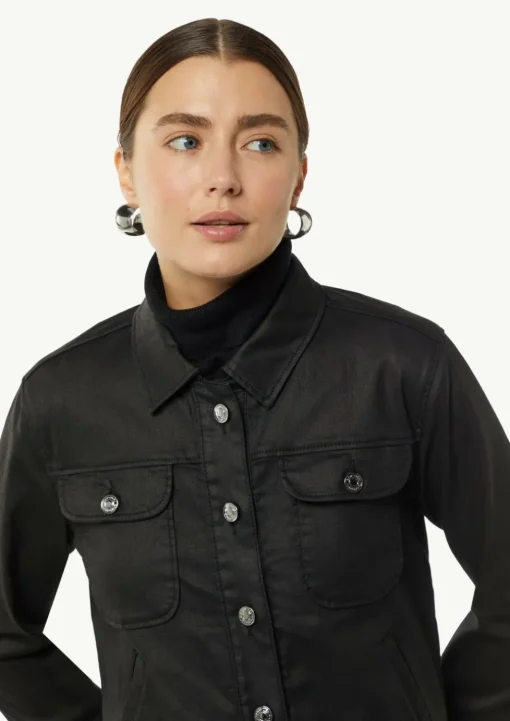 Jeansjacke mit Coating