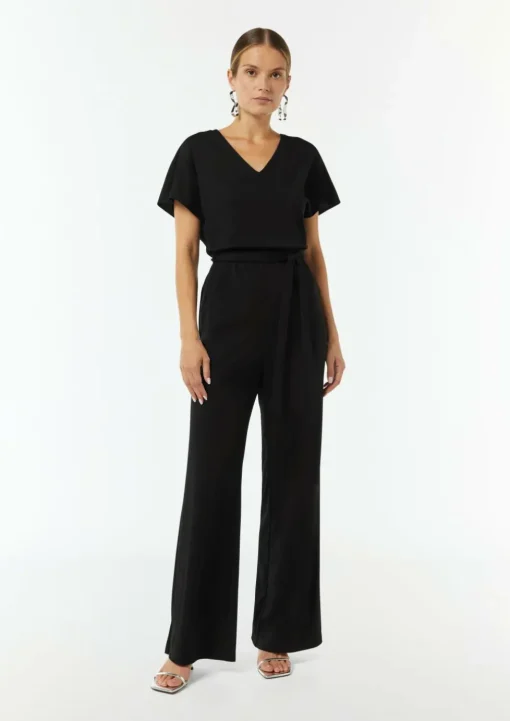 Jersey-Overall mit Taillengürtel im Loose Fit