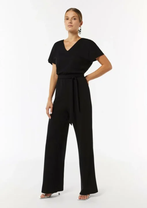 Jersey-Overall mit Taillengürtel im Loose Fit