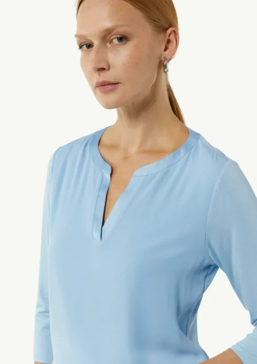 Jersey-Shirt im Farbricmix mit 3/4-Ärmeln