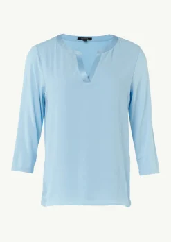 Jersey-Shirt im Farbricmix mit 3/4-Ärmeln