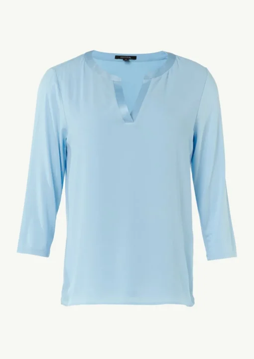 Jersey-Shirt im Farbricmix mit 3/4-Ärmeln